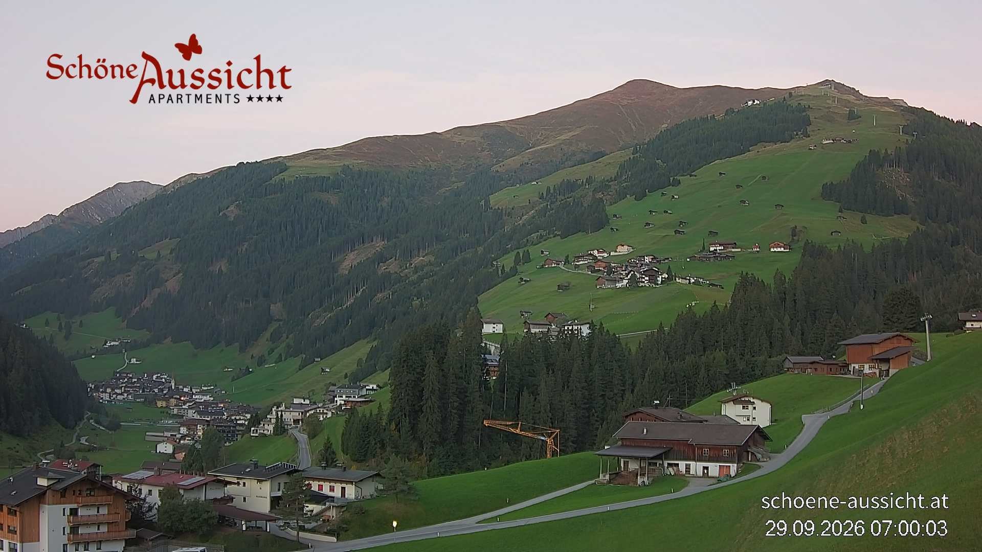 Archiv Foto Webcam Tux Lanersbach - Ausblick Appartements Schöne Aussicht