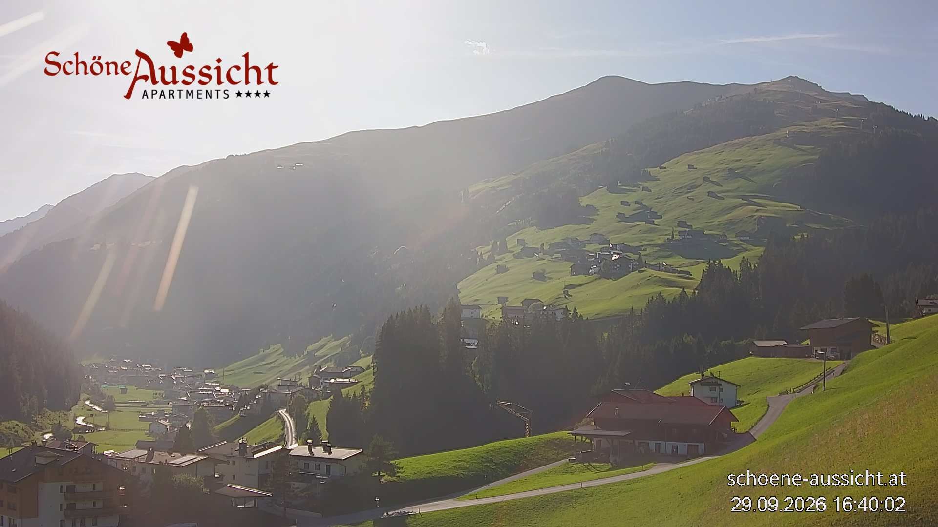 Archiv Foto Webcam Tux Lanersbach - Ausblick Appartements Schöne Aussicht