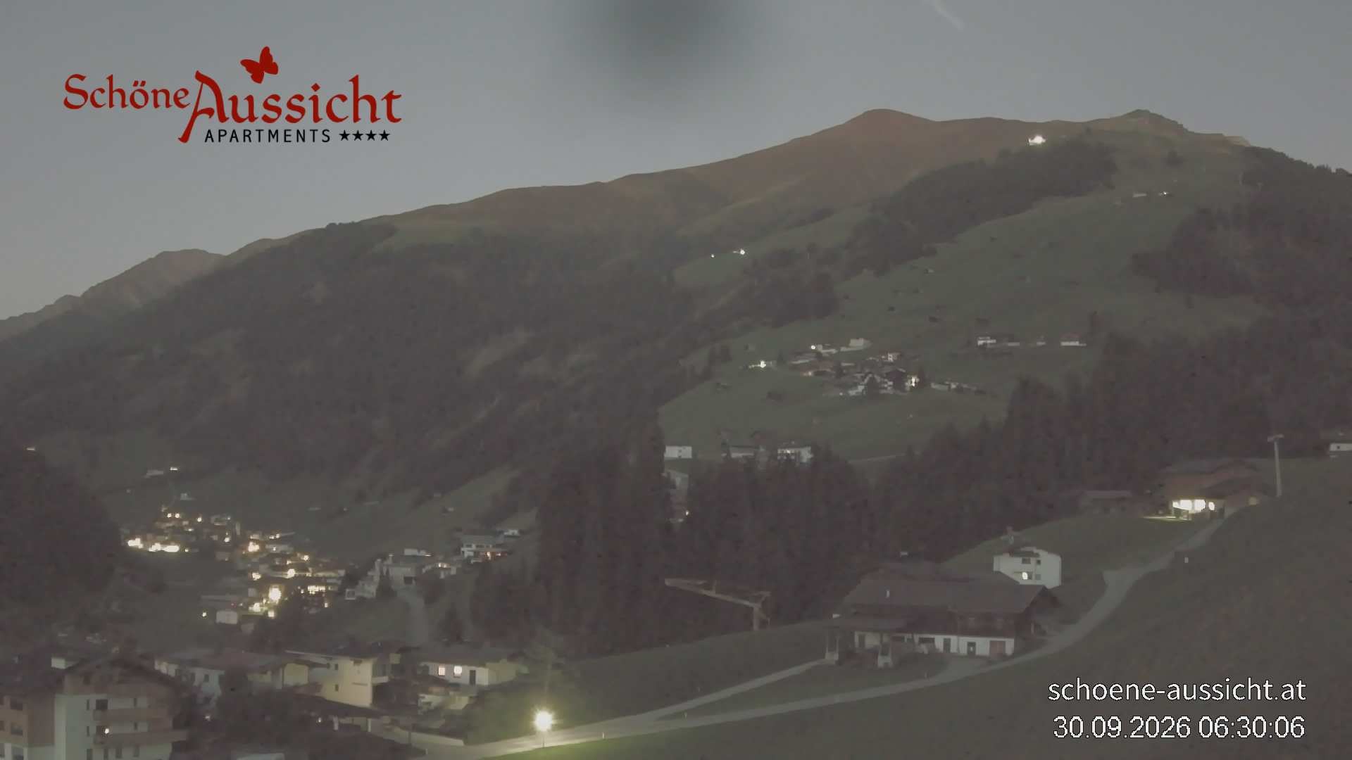 Archiv Foto Webcam Tux Lanersbach - Ausblick Appartements Schöne Aussicht