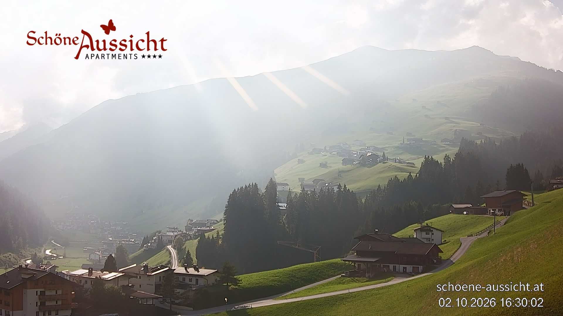 Archiv Foto Webcam Tux Lanersbach - Ausblick Appartements Schöne Aussicht