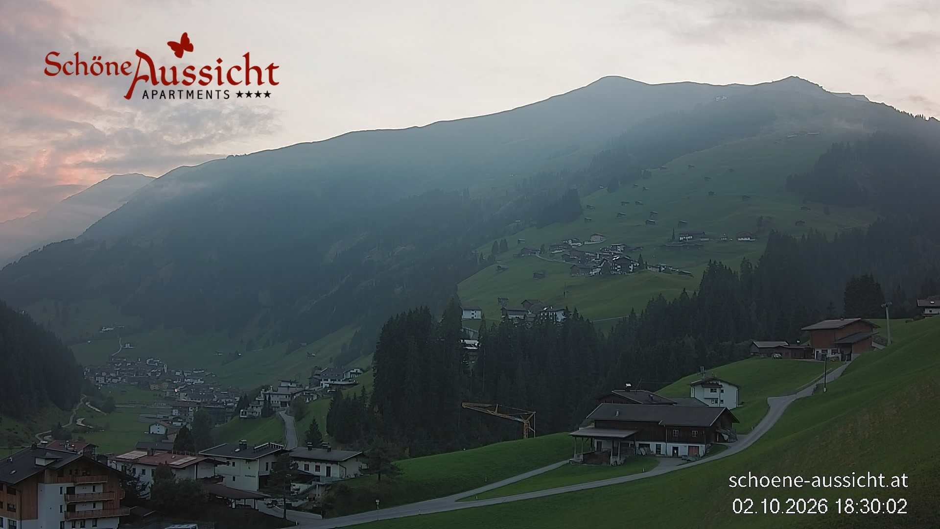 Archiv Foto Webcam Tux Lanersbach - Ausblick Appartements Schöne Aussicht