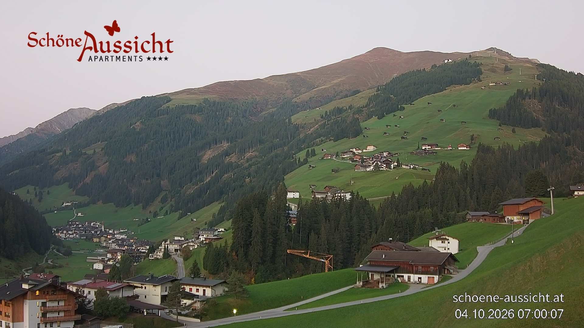 Archiv Foto Webcam Tux Lanersbach - Ausblick Appartements Schöne Aussicht