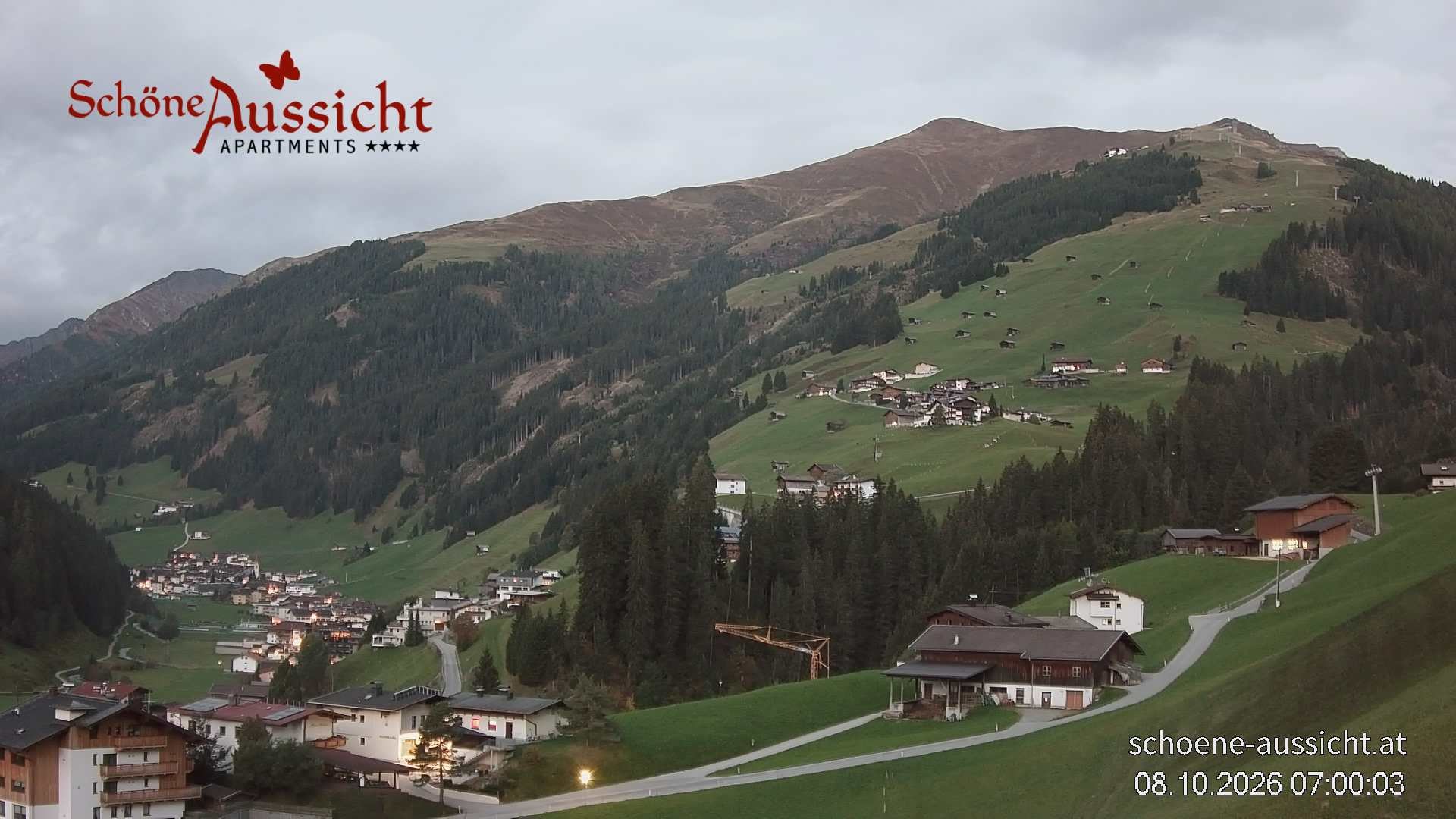 Archiv Foto Webcam Tux Lanersbach - Ausblick Appartements Schöne Aussicht