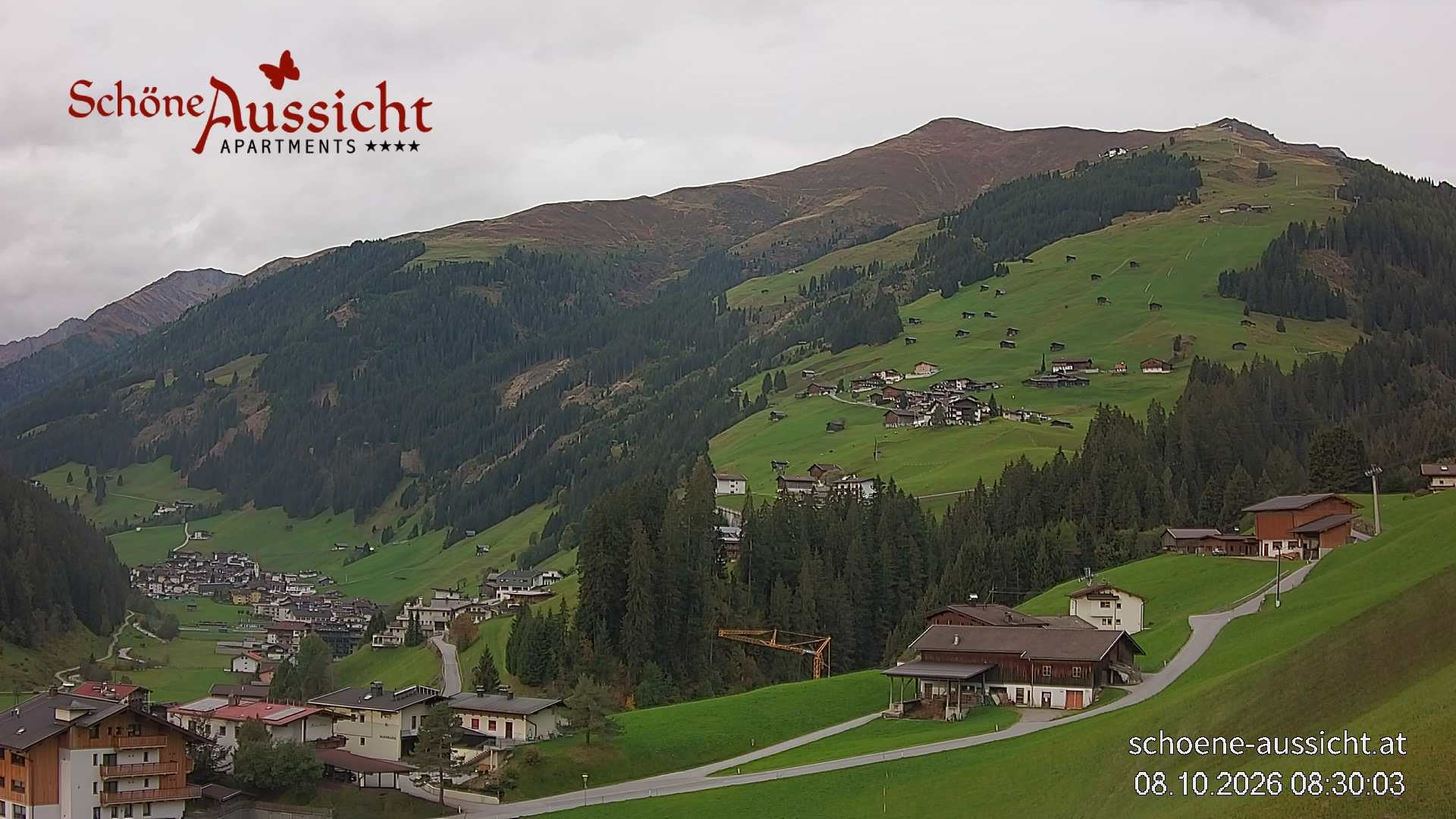 Archiv Foto Webcam Tux Lanersbach - Ausblick Appartements Schöne Aussicht