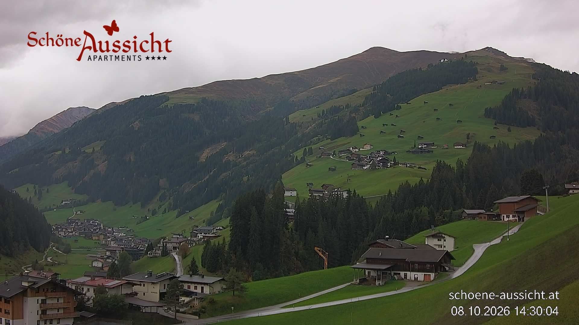 Archiv Foto Webcam Tux Lanersbach - Ausblick Appartements Schöne Aussicht