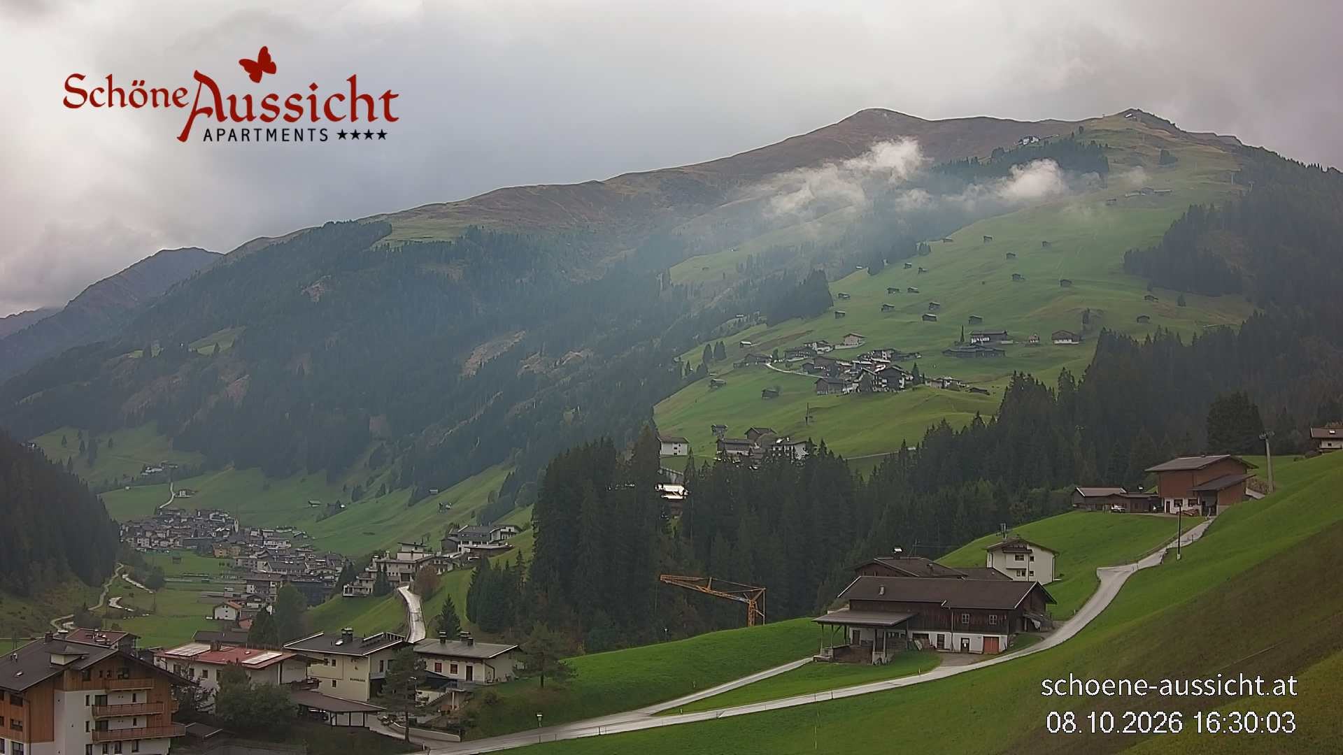 Archiv Foto Webcam Tux Lanersbach - Ausblick Appartements Schöne Aussicht