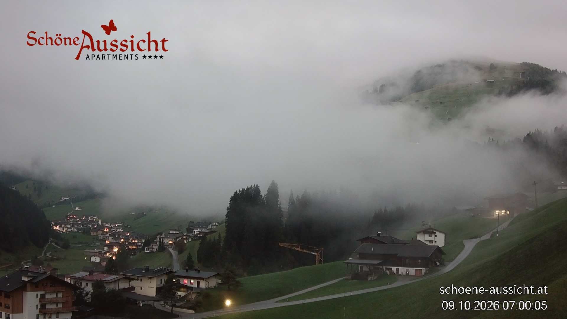 Archiv Foto Webcam Tux Lanersbach - Ausblick Appartements Schöne Aussicht