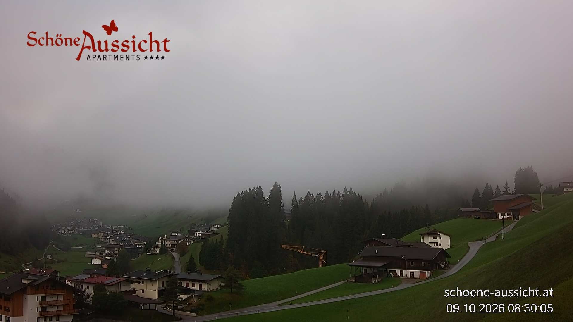 Archiv Foto Webcam Tux Lanersbach - Ausblick Appartements Schöne Aussicht