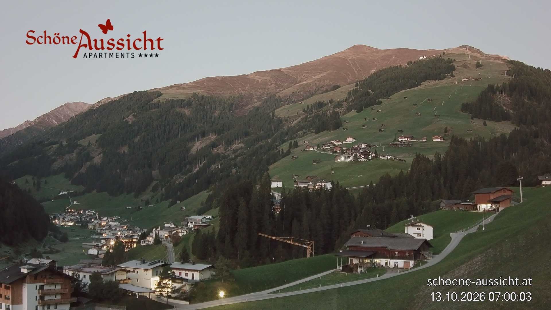 Archiv Foto Webcam Tux Lanersbach - Ausblick Appartements Schöne Aussicht