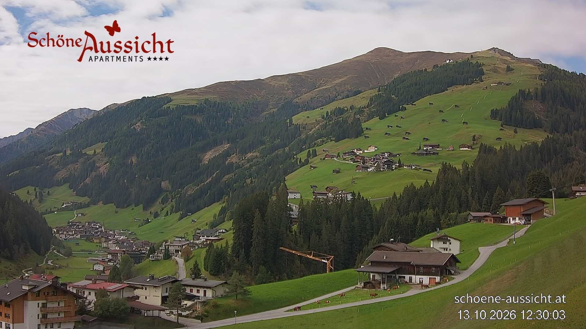 Archiv Foto Webcam Tux Lanersbach - Ausblick Appartements Schöne Aussicht