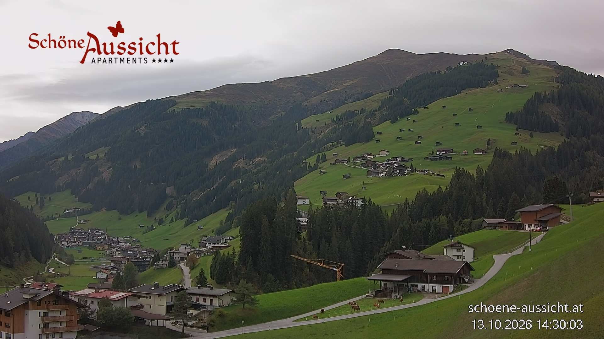 Archiv Foto Webcam Tux Lanersbach - Ausblick Appartements Schöne Aussicht