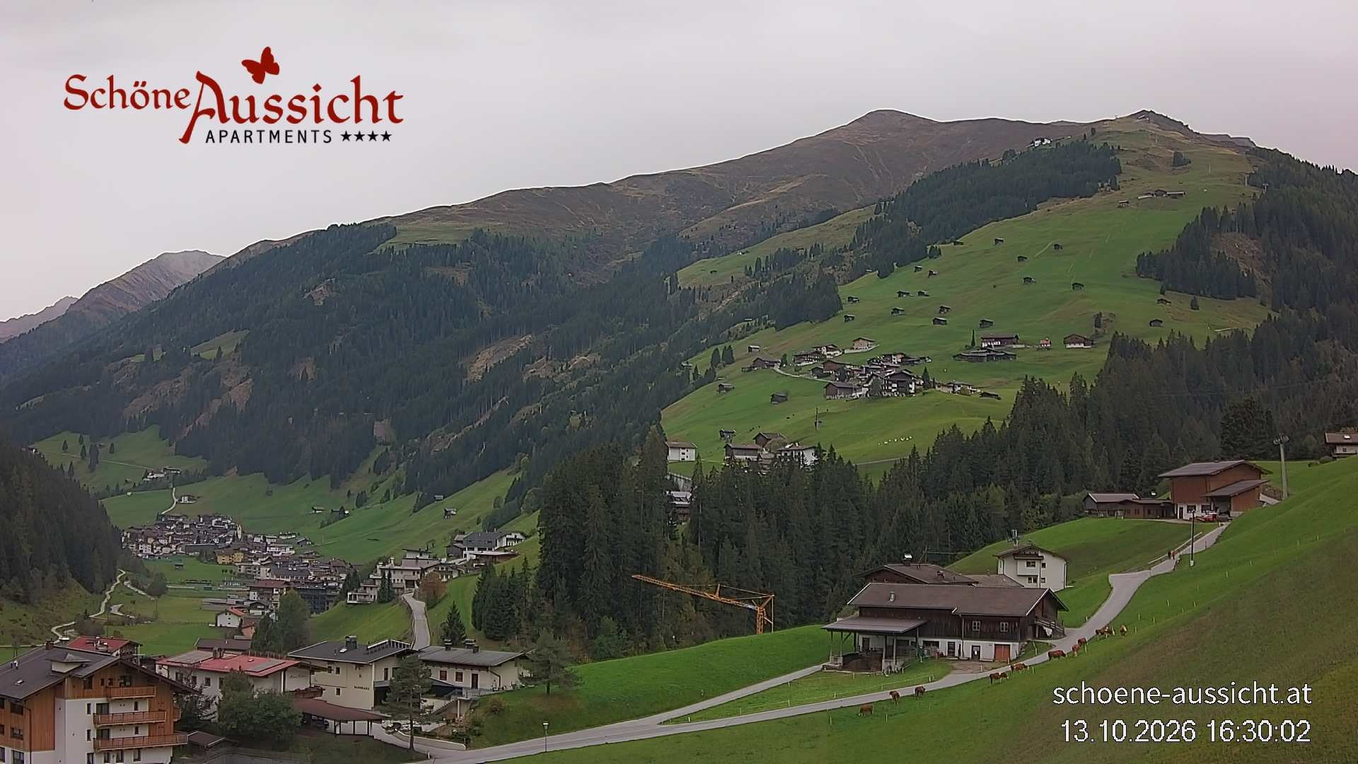 Archiv Foto Webcam Tux Lanersbach - Ausblick Appartements Schöne Aussicht