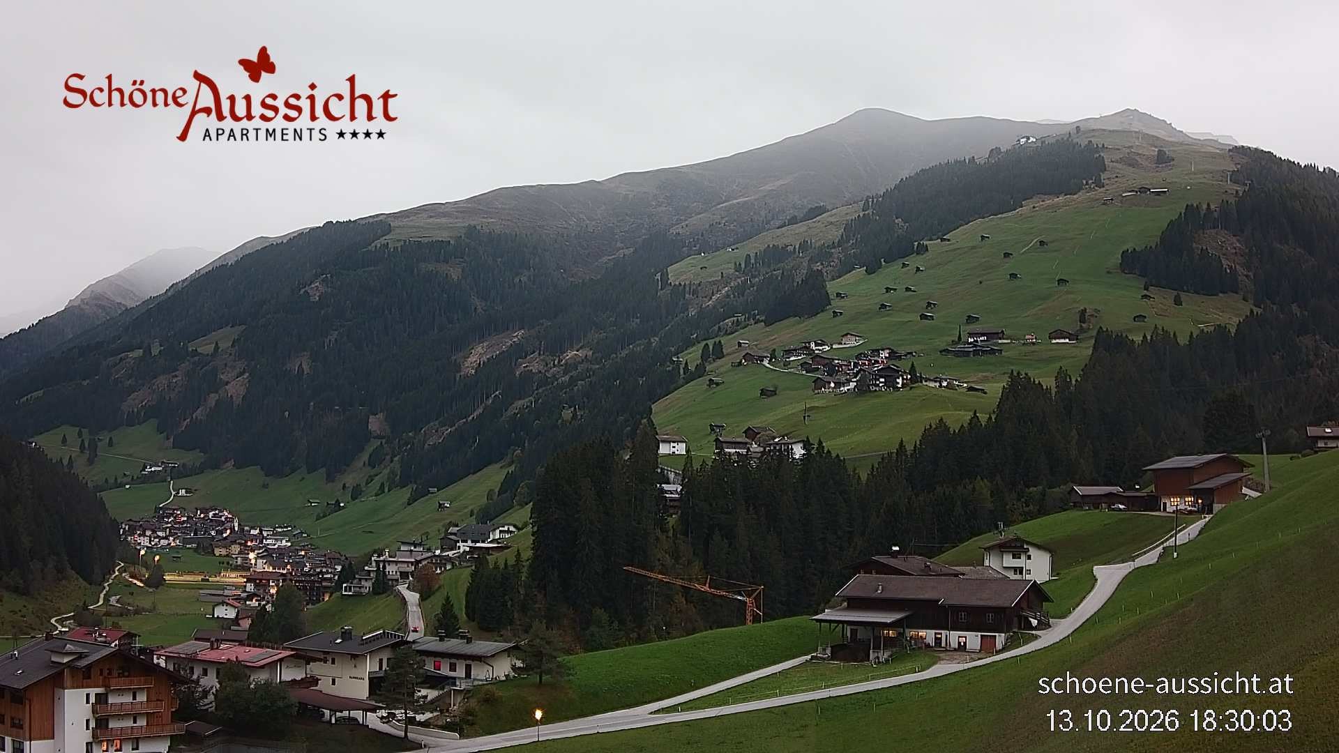 Archiv Foto Webcam Tux Lanersbach - Ausblick Appartements Schöne Aussicht
