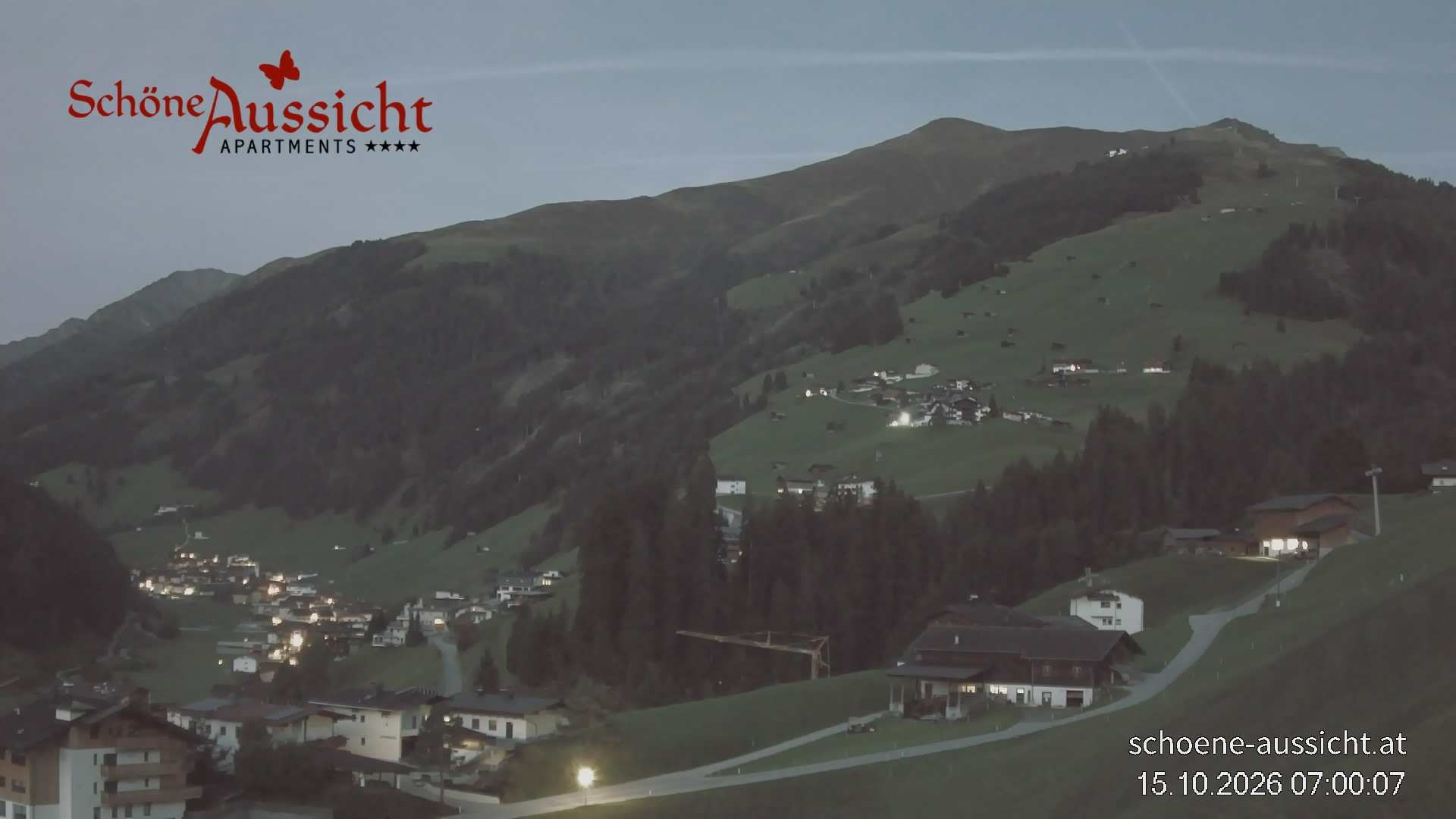 Archiv Foto Webcam Tux Lanersbach - Ausblick Appartements Schöne Aussicht