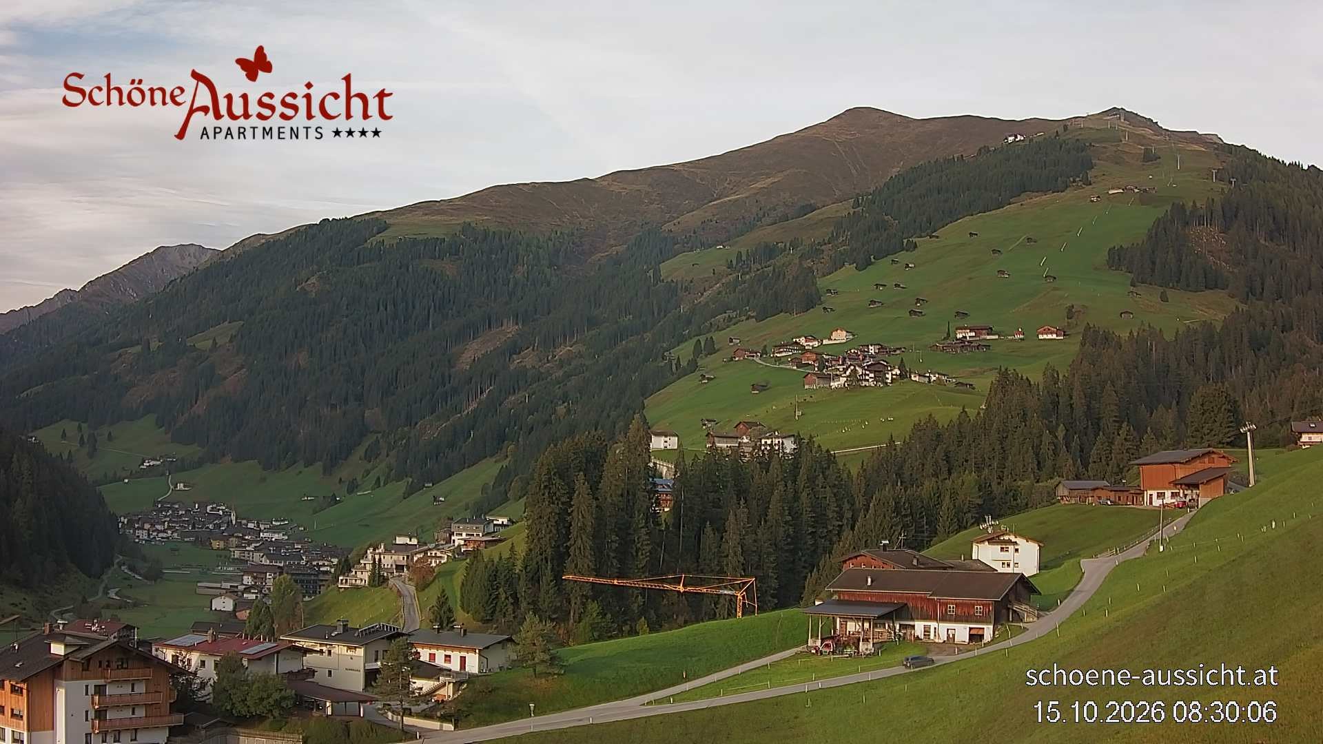 Archiv Foto Webcam Tux Lanersbach - Ausblick Appartements Schöne Aussicht