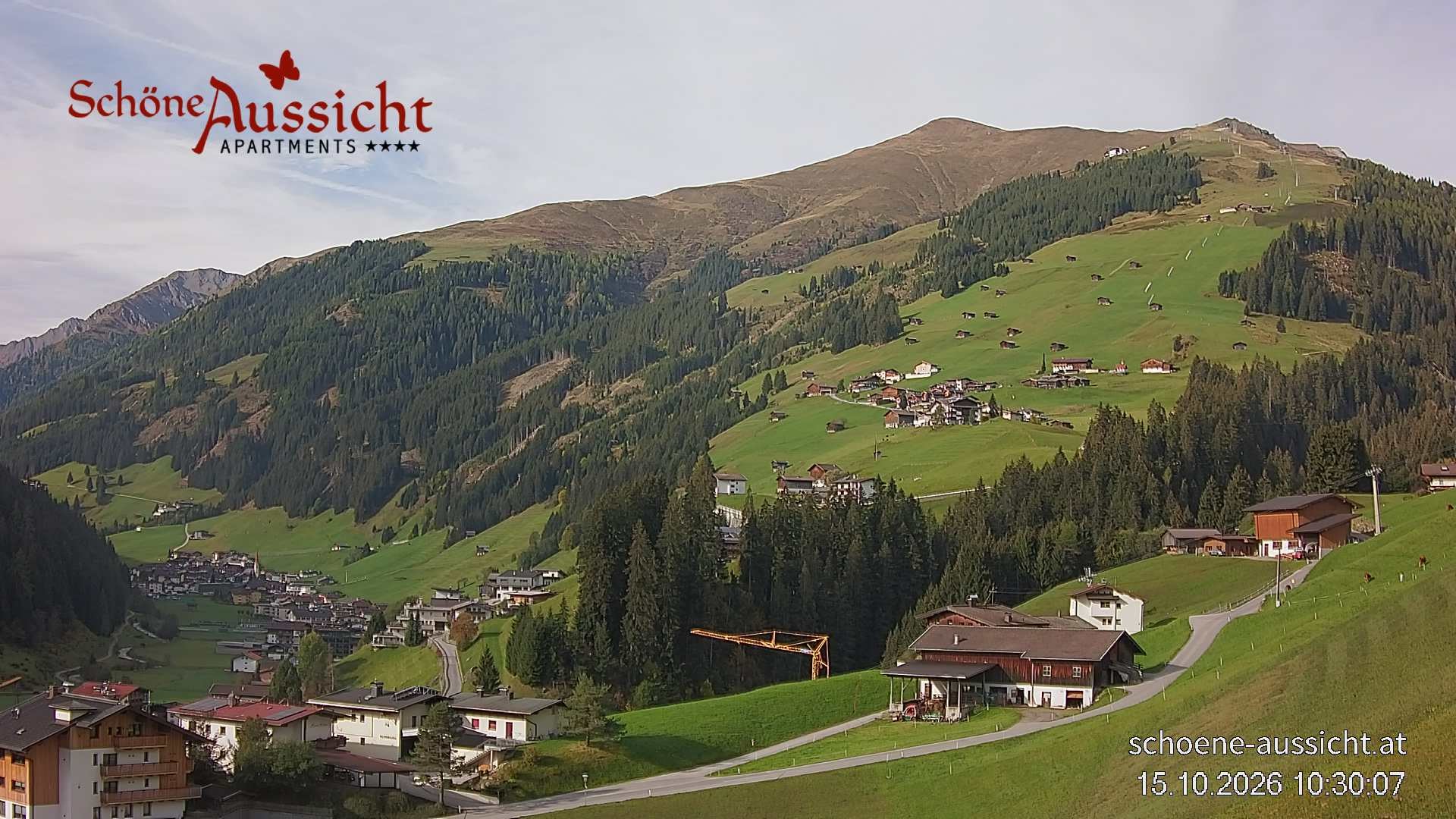 Archiv Foto Webcam Tux Lanersbach - Ausblick Appartements Schöne Aussicht
