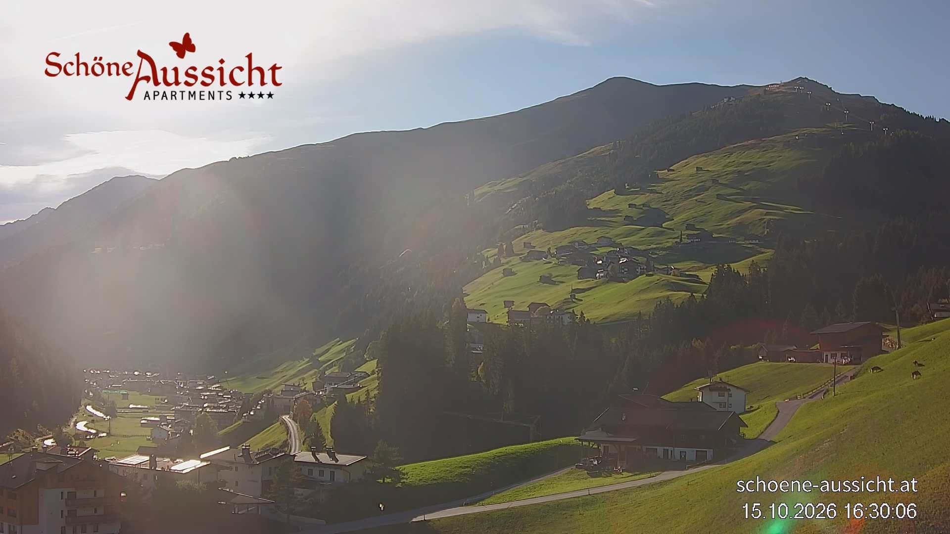Archiv Foto Webcam Tux Lanersbach - Ausblick Appartements Schöne Aussicht