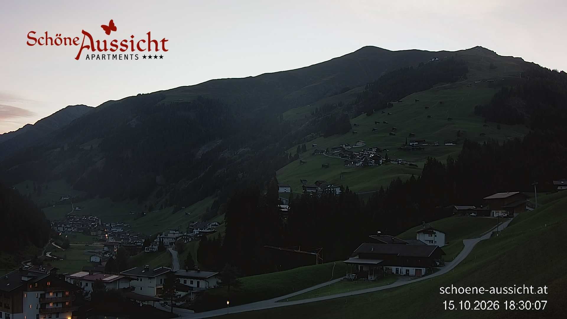 Archiv Foto Webcam Tux Lanersbach - Ausblick Appartements Schöne Aussicht