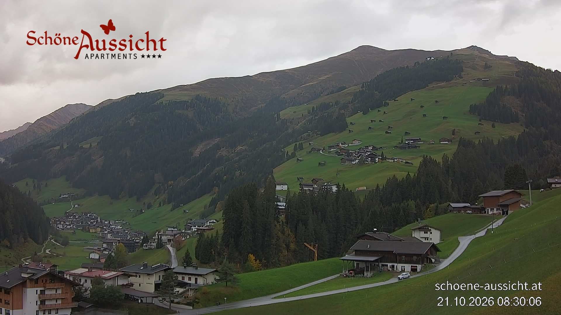Archiv Foto Webcam Tux Lanersbach - Ausblick Appartements Schöne Aussicht