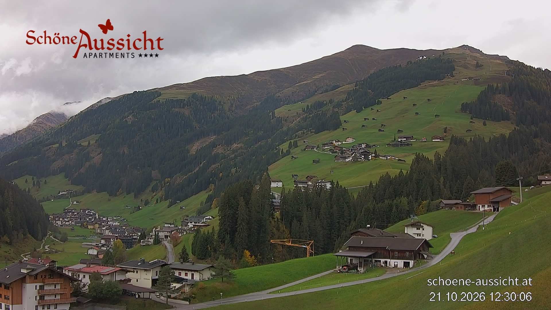Archiv Foto Webcam Tux Lanersbach - Ausblick Appartements Schöne Aussicht