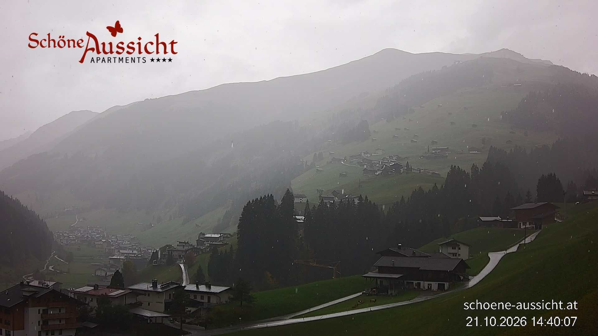 Archiv Foto Webcam Tux Lanersbach - Ausblick Appartements Schöne Aussicht