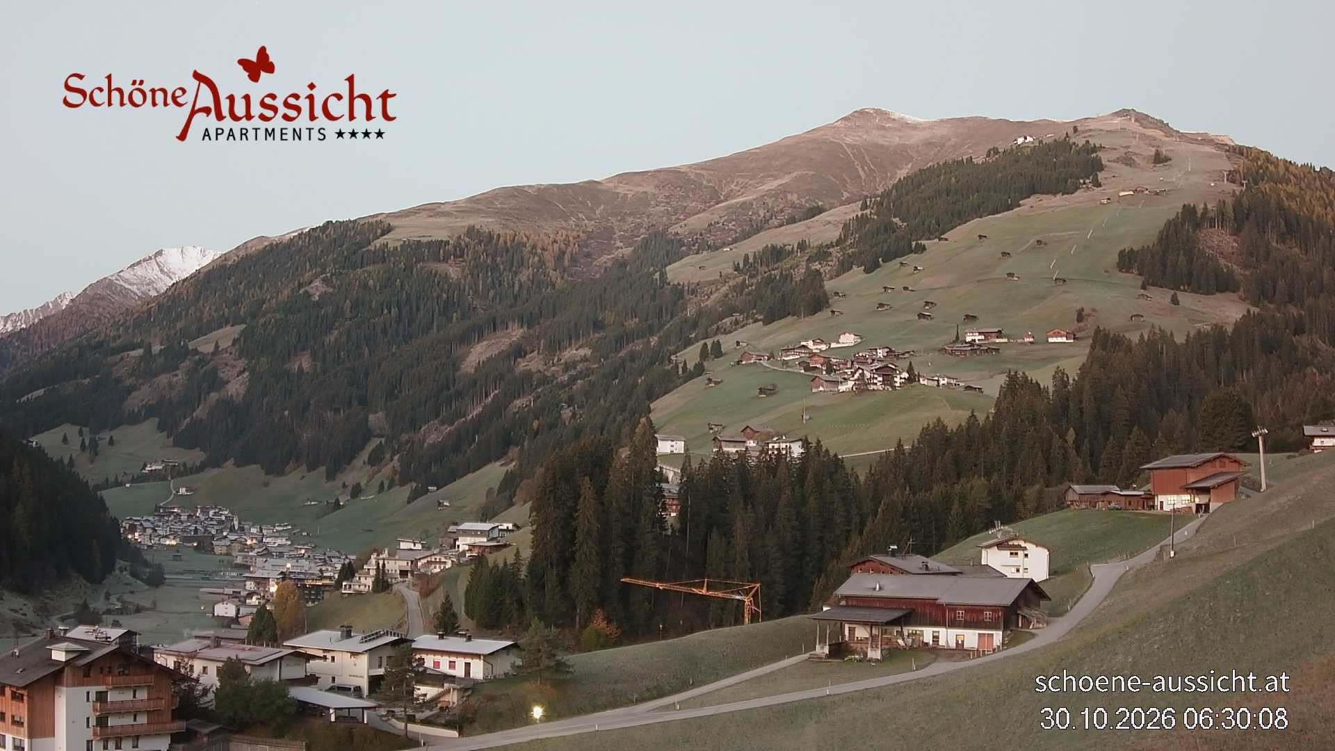 Archiv Foto Webcam Tux Lanersbach - Ausblick Appartements Schöne Aussicht
