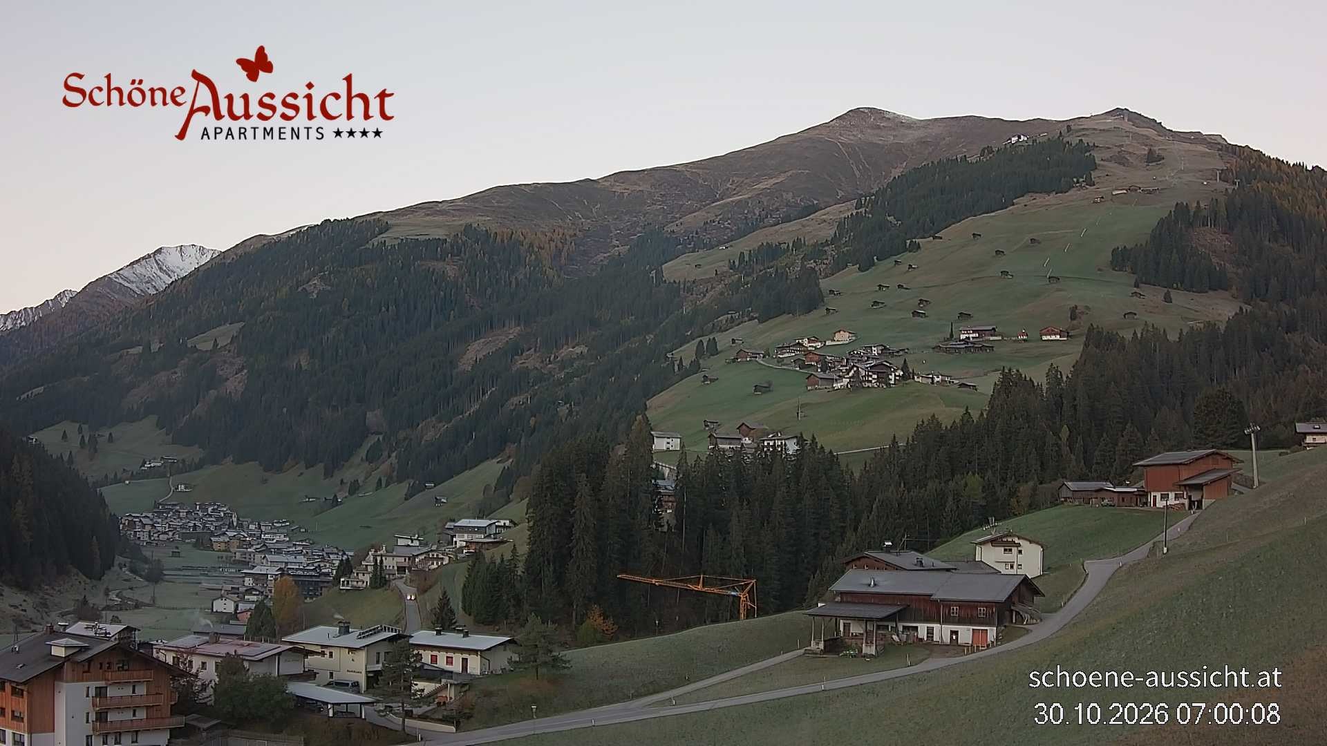 Archiv Foto Webcam Tux Lanersbach - Ausblick Appartements Schöne Aussicht