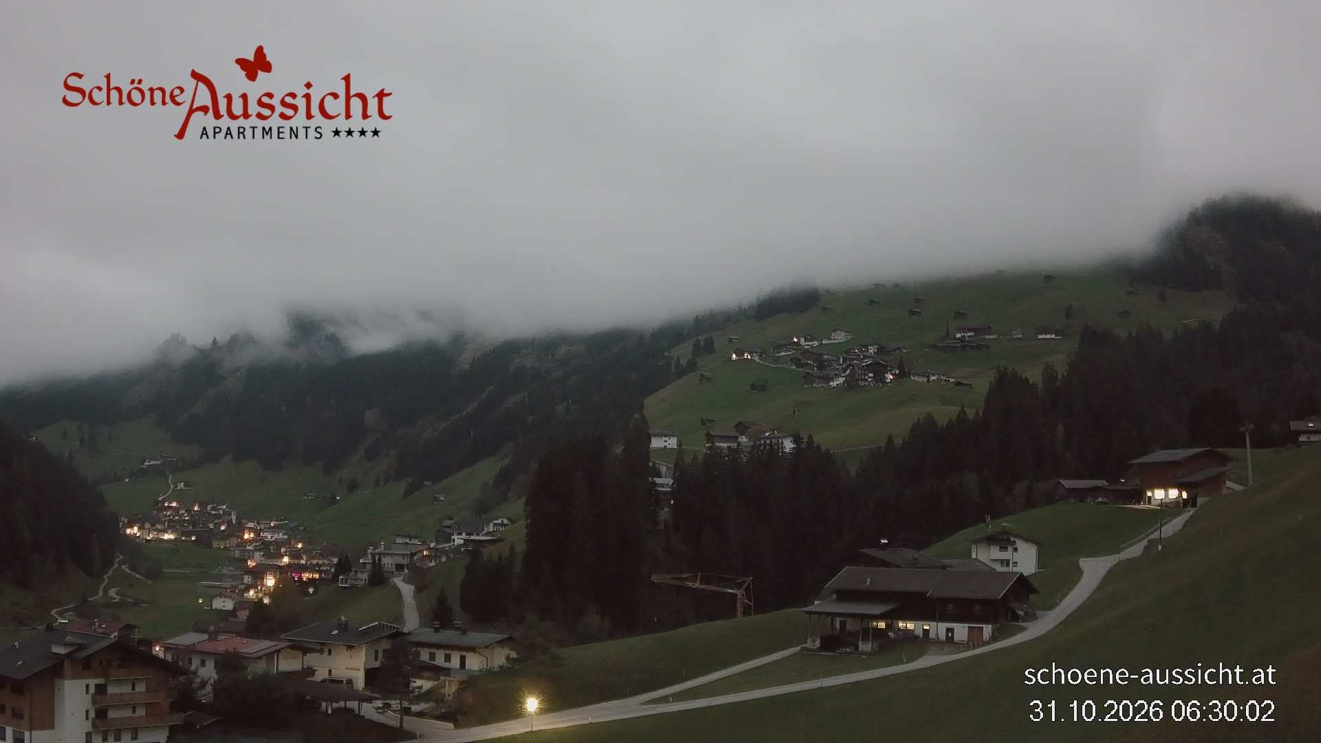 Archiv Foto Webcam Tux Lanersbach - Ausblick Appartements Schöne Aussicht