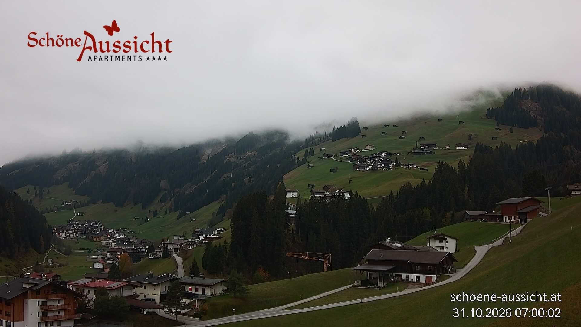 Archiv Foto Webcam Tux Lanersbach - Ausblick Appartements Schöne Aussicht