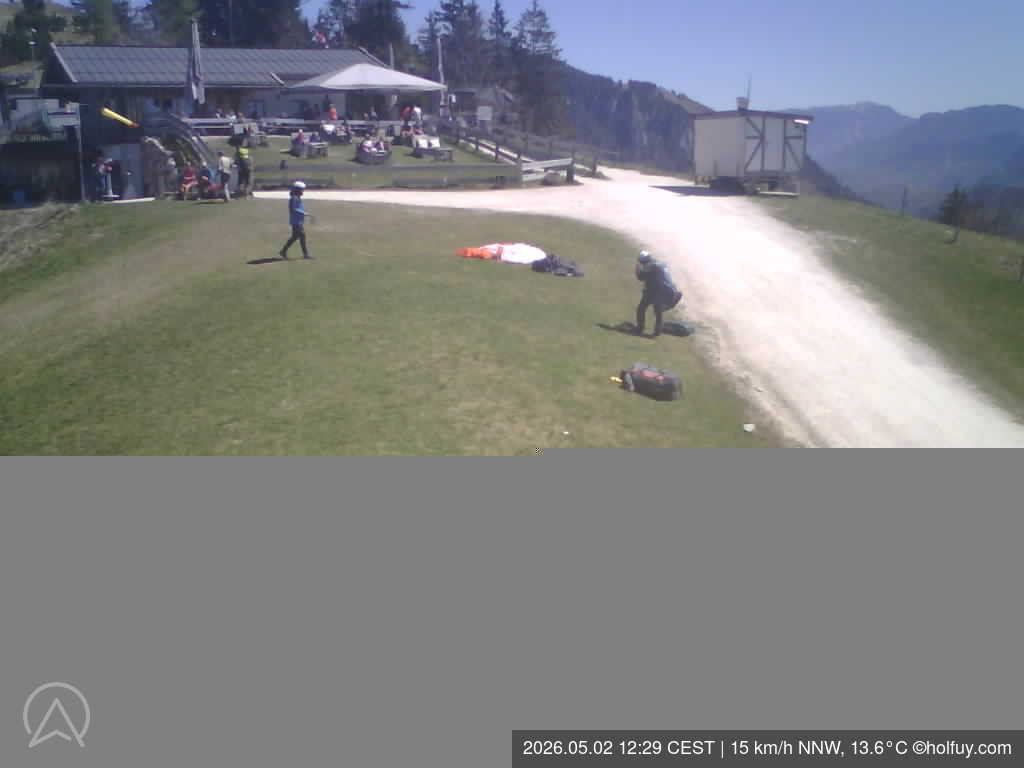 Archiv Foto Webcam Rauschberg in Ruhpolding - Startplatz Drachenflieger