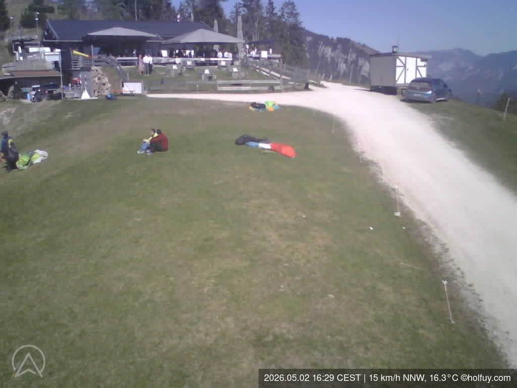 Archiv Foto Webcam Rauschberg in Ruhpolding - Startplatz Drachenflieger