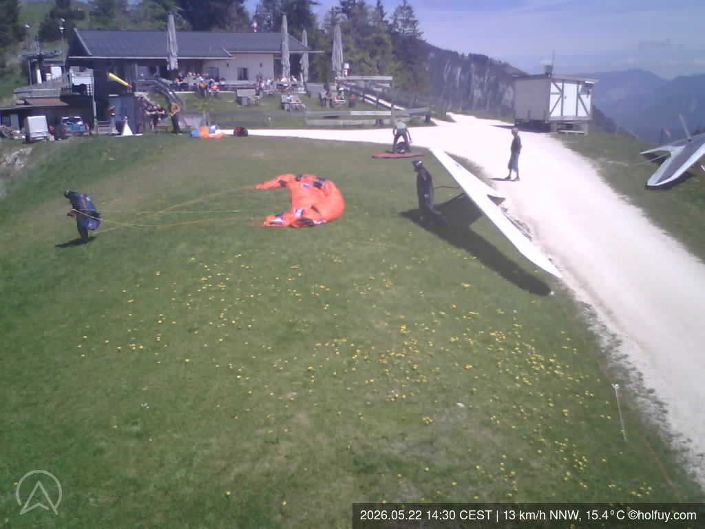 Archiv Foto Webcam Rauschberg in Ruhpolding - Startplatz Drachenflieger
