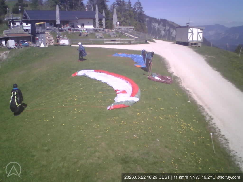 Archiv Foto Webcam Rauschberg in Ruhpolding - Startplatz Drachenflieger