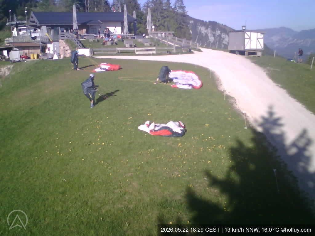 Archiv Foto Webcam Rauschberg in Ruhpolding - Startplatz Drachenflieger