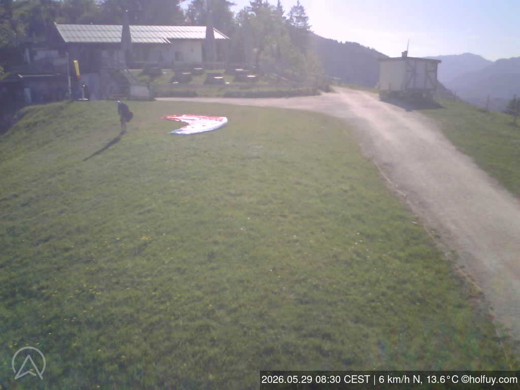 Archiv Foto Webcam Rauschberg in Ruhpolding - Startplatz Drachenflieger