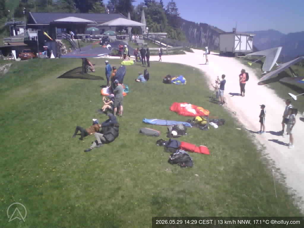 Archiv Foto Webcam Rauschberg in Ruhpolding - Startplatz Drachenflieger