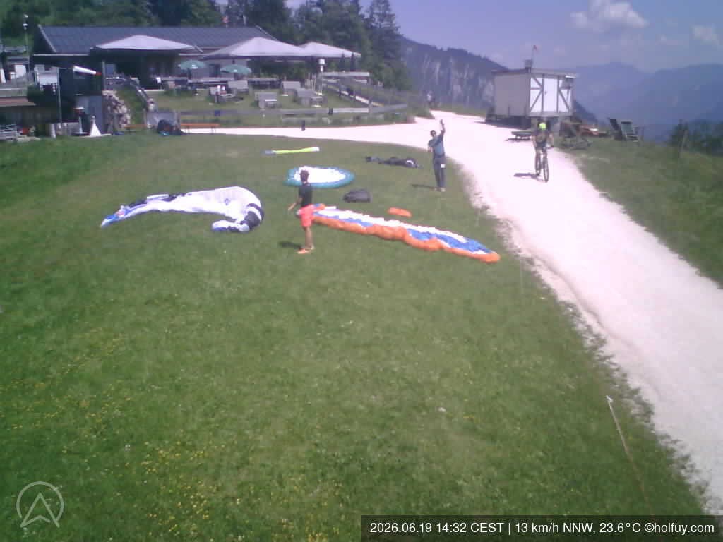 Archiv Foto Webcam Rauschberg in Ruhpolding - Startplatz Drachenflieger