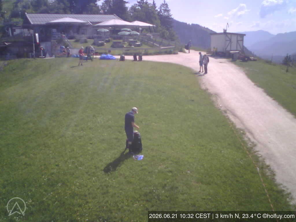 Archiv Foto Webcam Rauschberg in Ruhpolding - Startplatz Drachenflieger