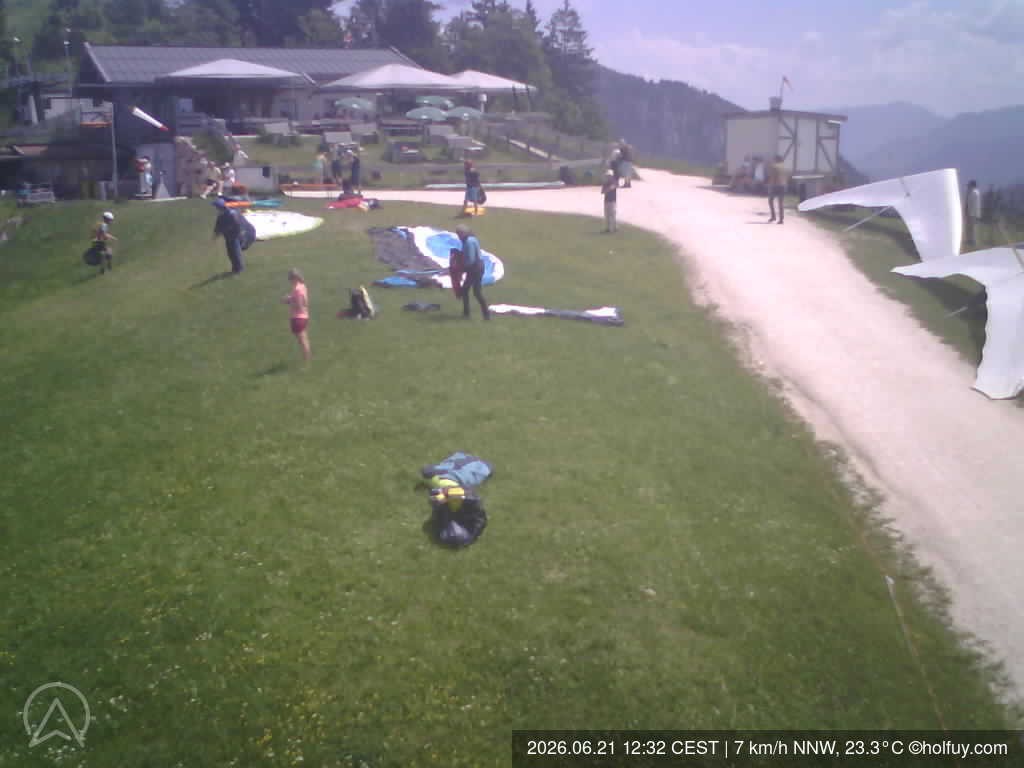 Archiv Foto Webcam Rauschberg in Ruhpolding - Startplatz Drachenflieger