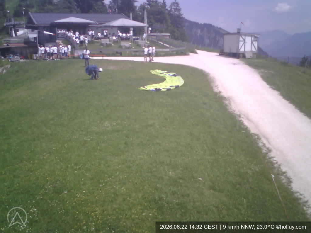 Archiv Foto Webcam Rauschberg in Ruhpolding - Startplatz Drachenflieger