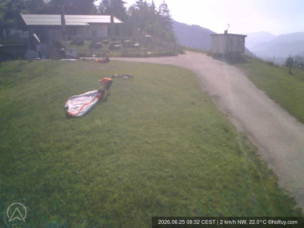 Archiv Foto Webcam Rauschberg in Ruhpolding - Startplatz Drachenflieger