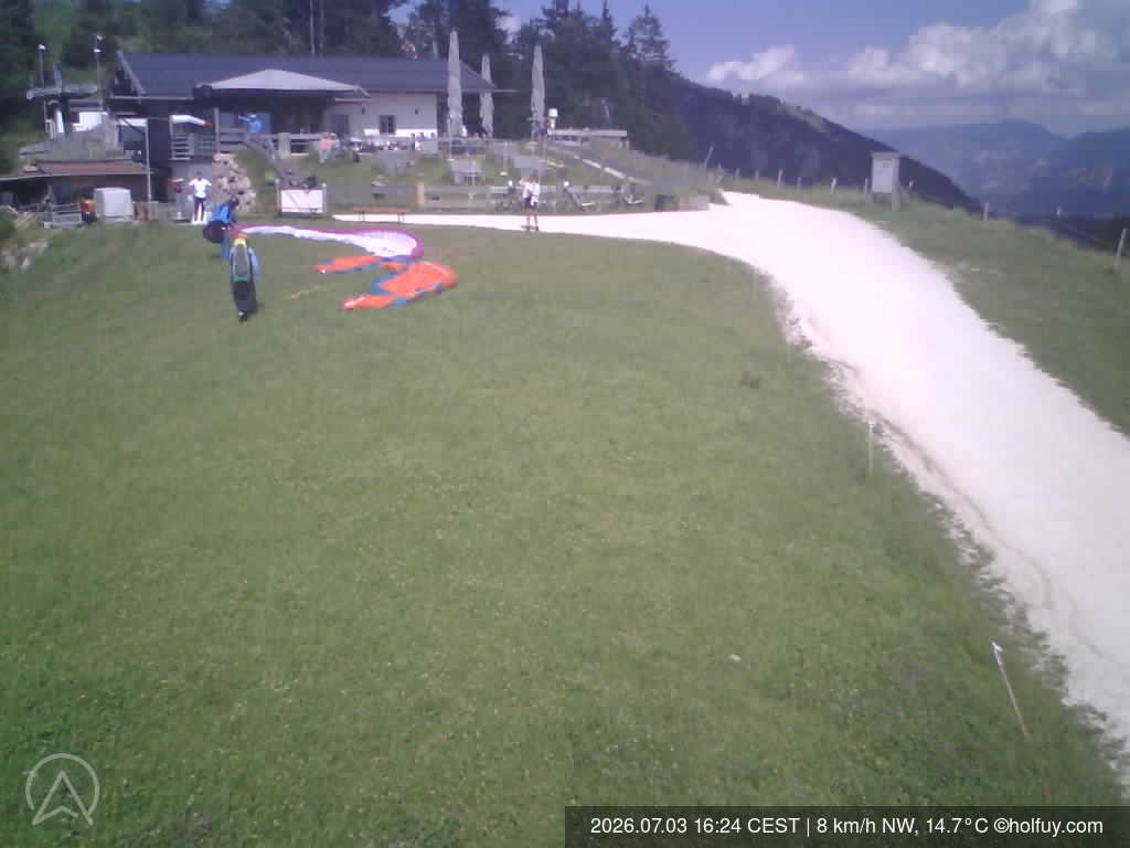 Archiv Foto Webcam Rauschberg in Ruhpolding - Startplatz Drachenflieger