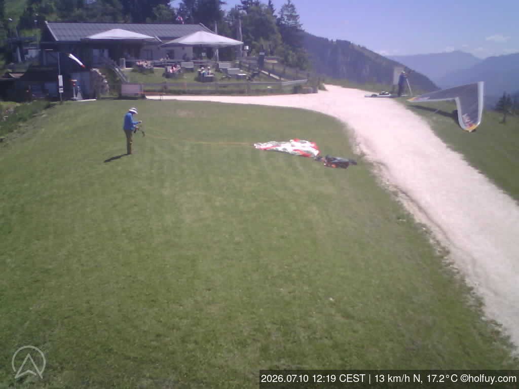 Archiv Foto Webcam Rauschberg in Ruhpolding - Startplatz Drachenflieger