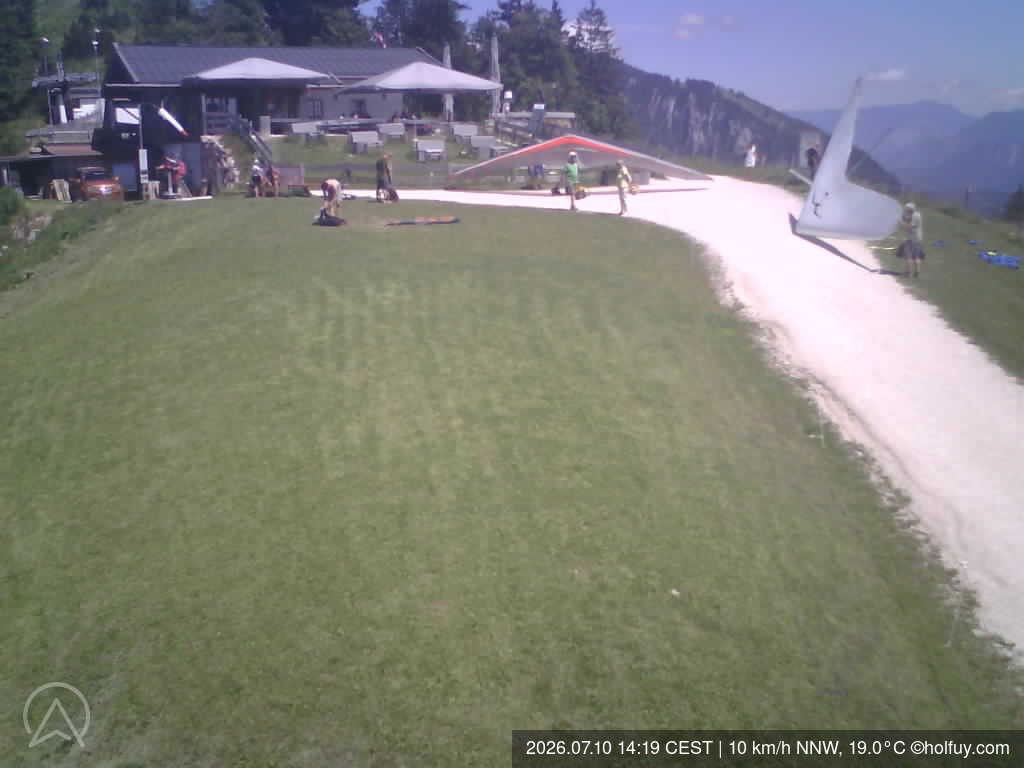 Archiv Foto Webcam Rauschberg in Ruhpolding - Startplatz Drachenflieger
