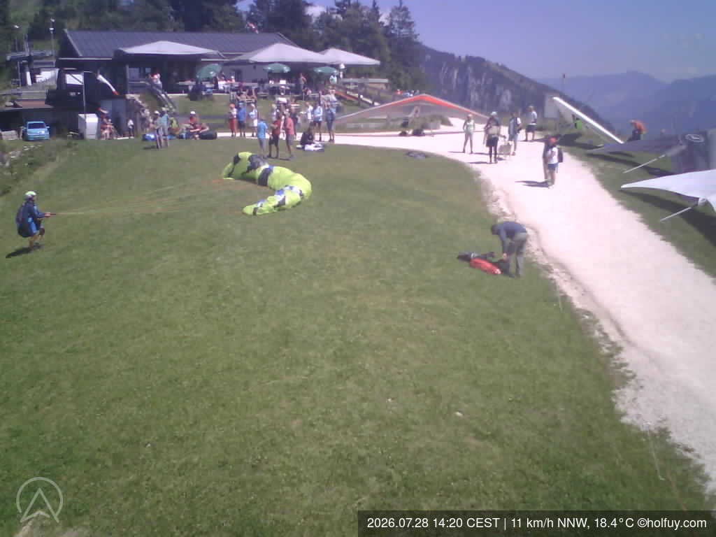 Archiv Foto Webcam Rauschberg in Ruhpolding - Startplatz Drachenflieger