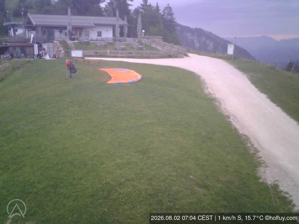 Archiv Foto Webcam Rauschberg in Ruhpolding - Startplatz Drachenflieger