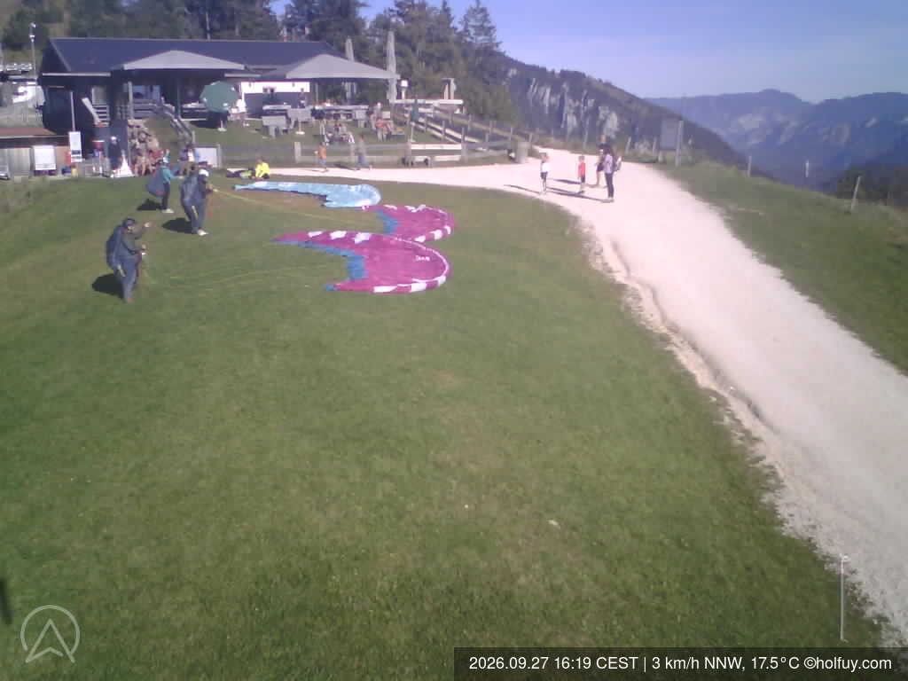 Archiv Foto Webcam Rauschberg in Ruhpolding - Startplatz Drachenflieger