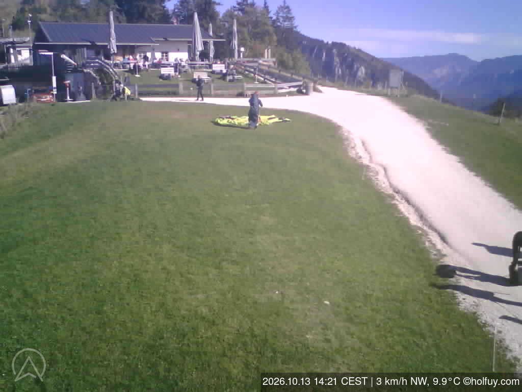 Archiv Foto Webcam Rauschberg in Ruhpolding - Startplatz Drachenflieger