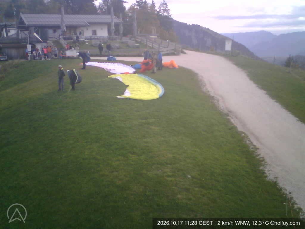 Archiv Foto Webcam Rauschberg in Ruhpolding - Startplatz Drachenflieger