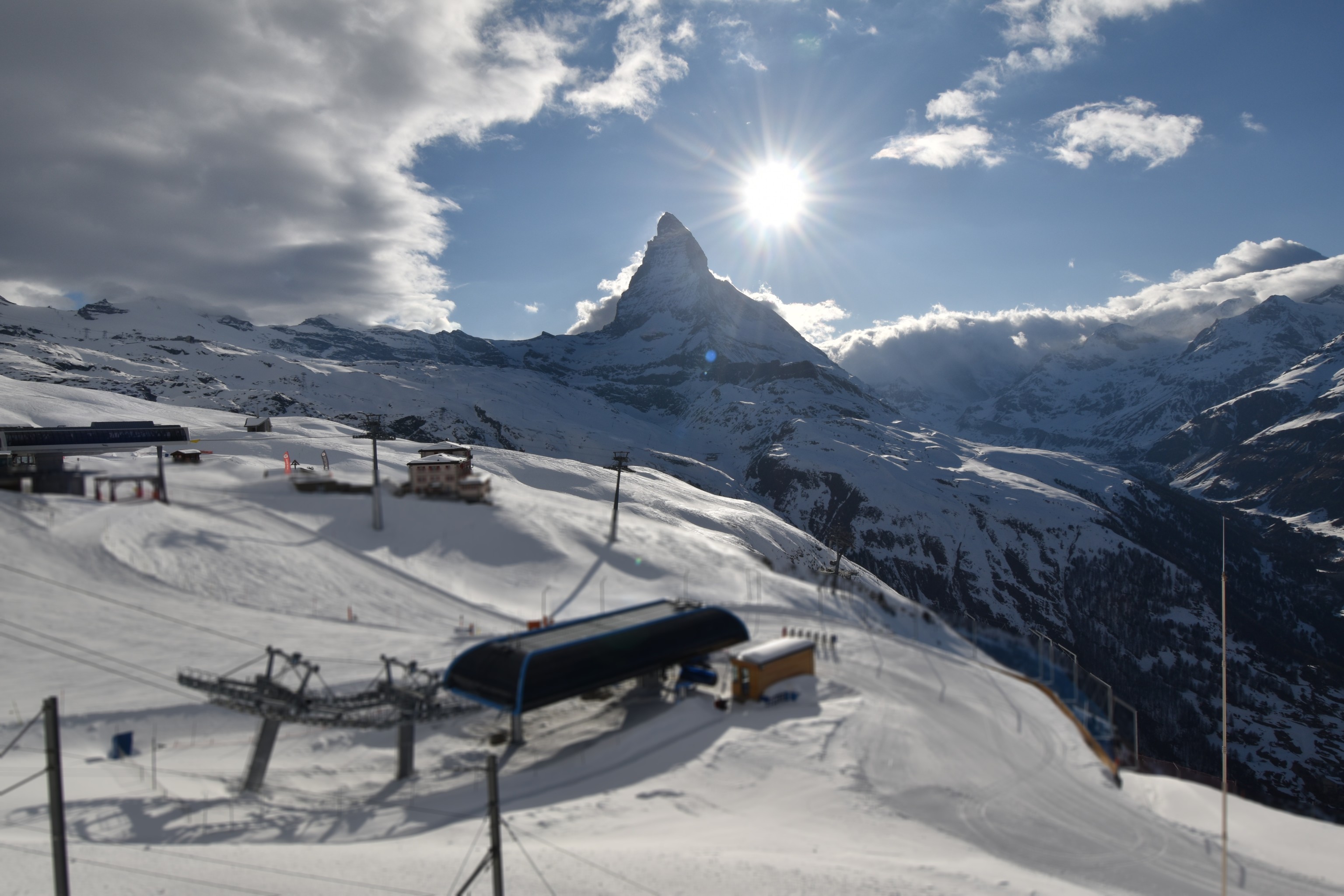 Archiv Foto Webcam Riffelberg Panorama Zermatt